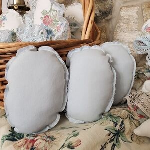 Vintage Blue Silk Egg Trio 1970s Fabric Easter Décor